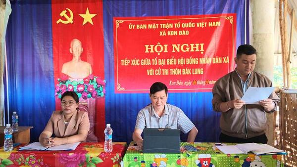 ĐẠI BIỂU HĐND XÃ KON ĐÀO KHÓA XV TIẾP XÚC CỬ TRI TRƯỚC KỲ HỌP THƯỜNG LỆ CUỐI NĂM 2026