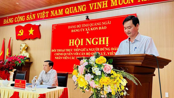 Xã Kon Đào đối thoại giữa người đứng đầu cấp ủy, chính quyền với cán bộ quản lý, viên chức, nhân viên các trường học