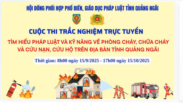Tích cực hưởng ứng Cuộc thi trực tuyến “Tìm hiểu pháp luật và kỹ năng về phòng cháy, chữa cháy và cứu nạn, cứu hộ”